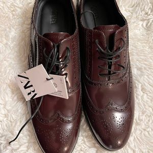 Zara | Shoes | New Zara Stylish Dress Shoes Brown Sz 44 | Poshmark